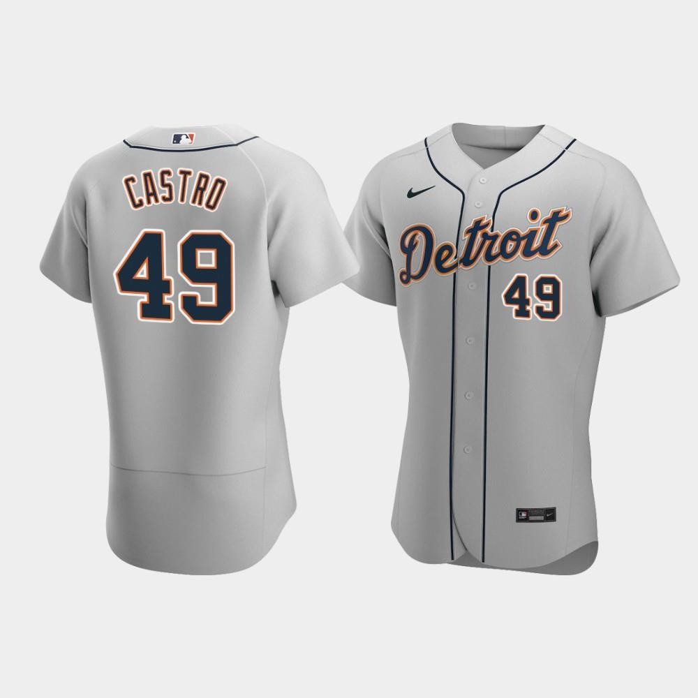 Willi Castro 49 Detroit Tigers Gray Road Jersey