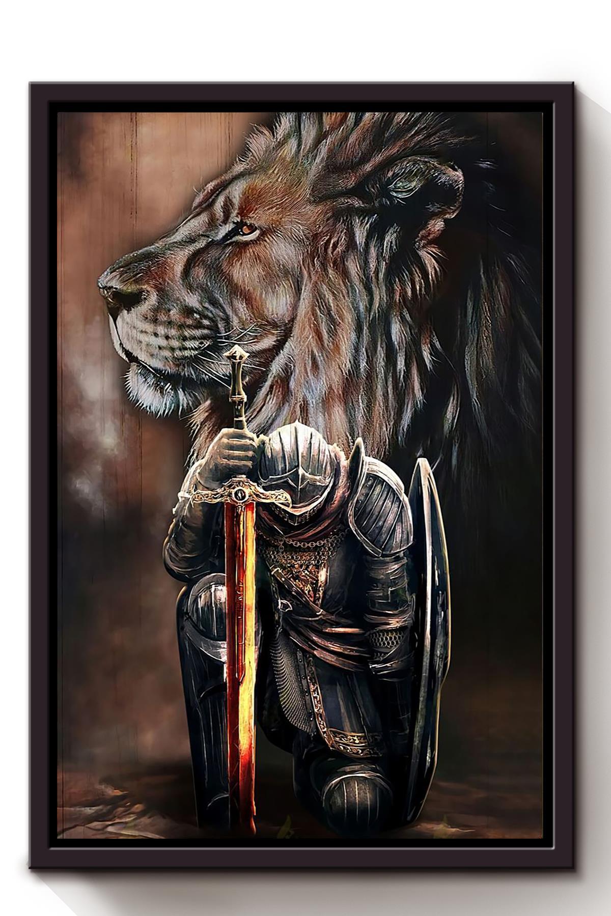 Warrior Of God Christian Wall Art Gift For Christmas Decor Son Of God Framed Canvas