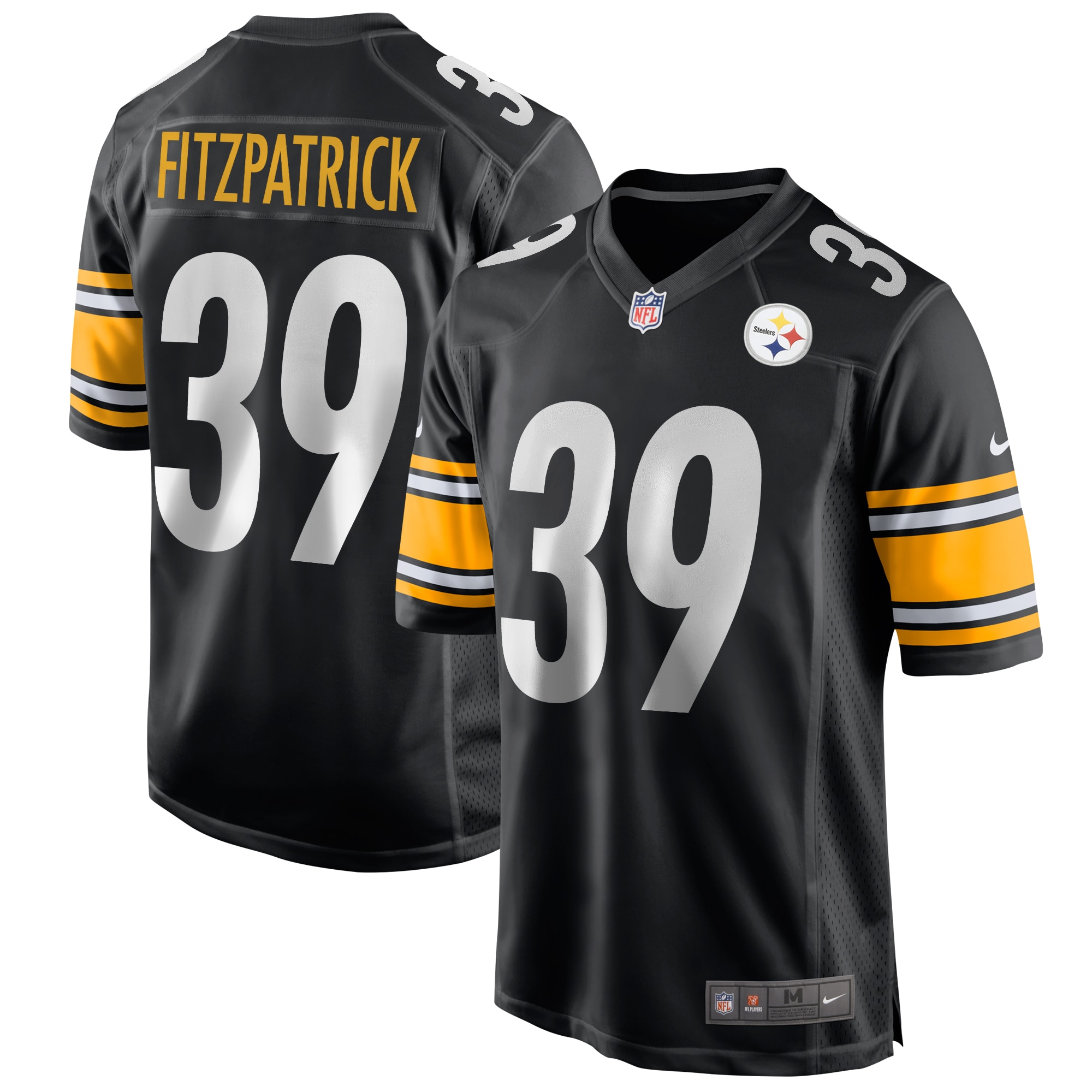 Men’s Pittsburgh Steelers Minkah Fitzpatrick Black Game Jersey