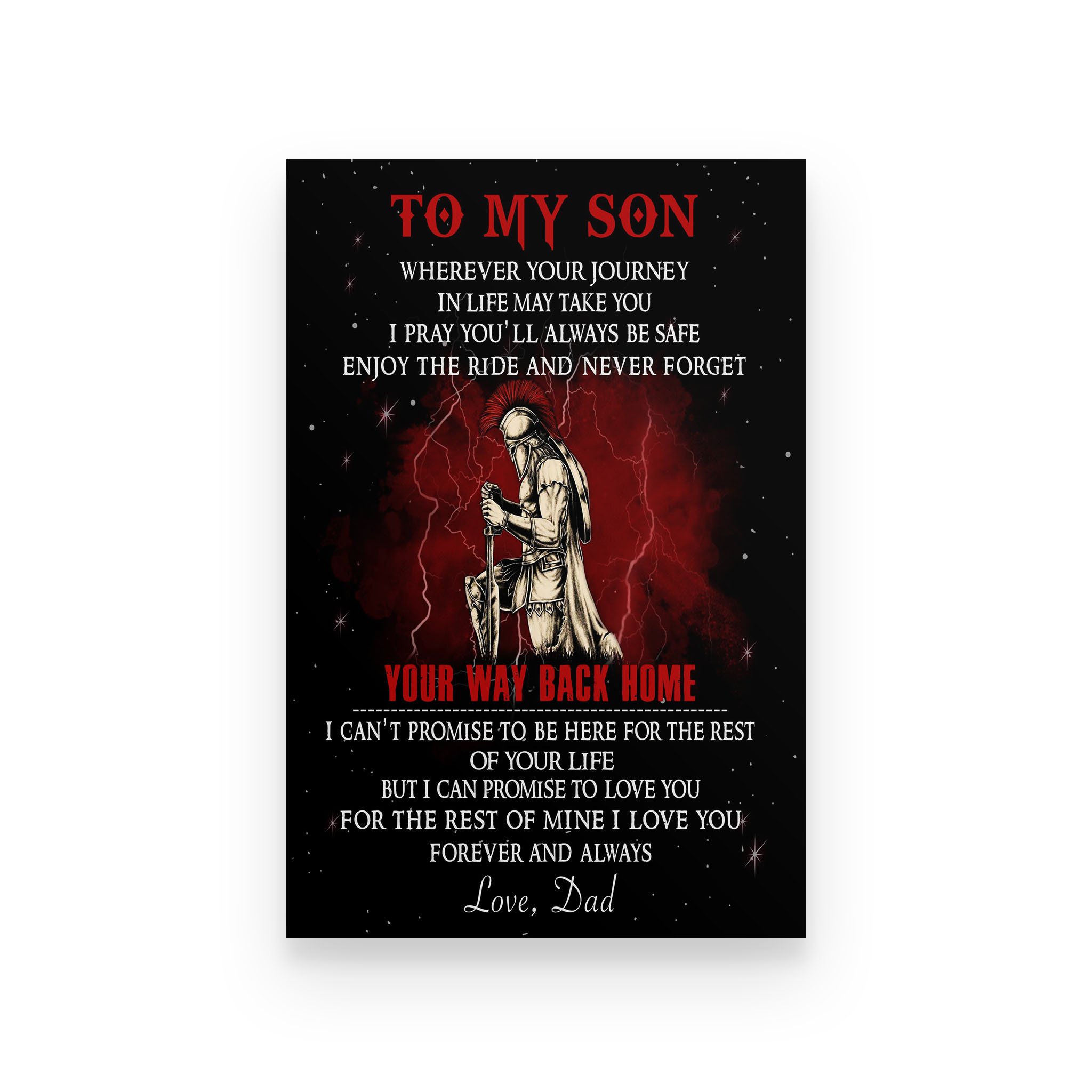 Spartan poster dad to son your way back home