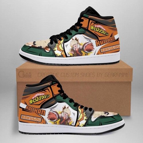 Katsuki Kacchan Jordan Sneakers Custom My Hero Academia Anime Shoes Jordan Sneaker