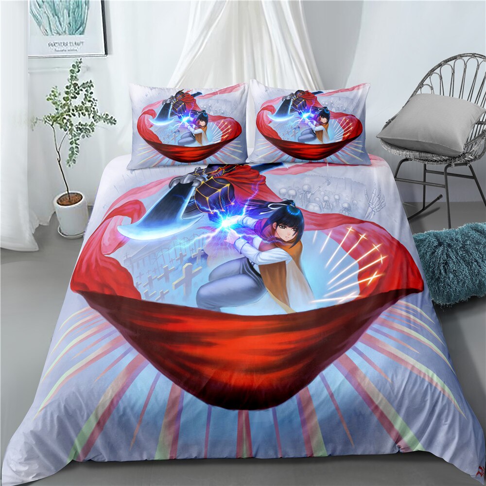 Anime Overlord Pillow Case 3D Bed Duvet Covers Sets Bed Set Bedding