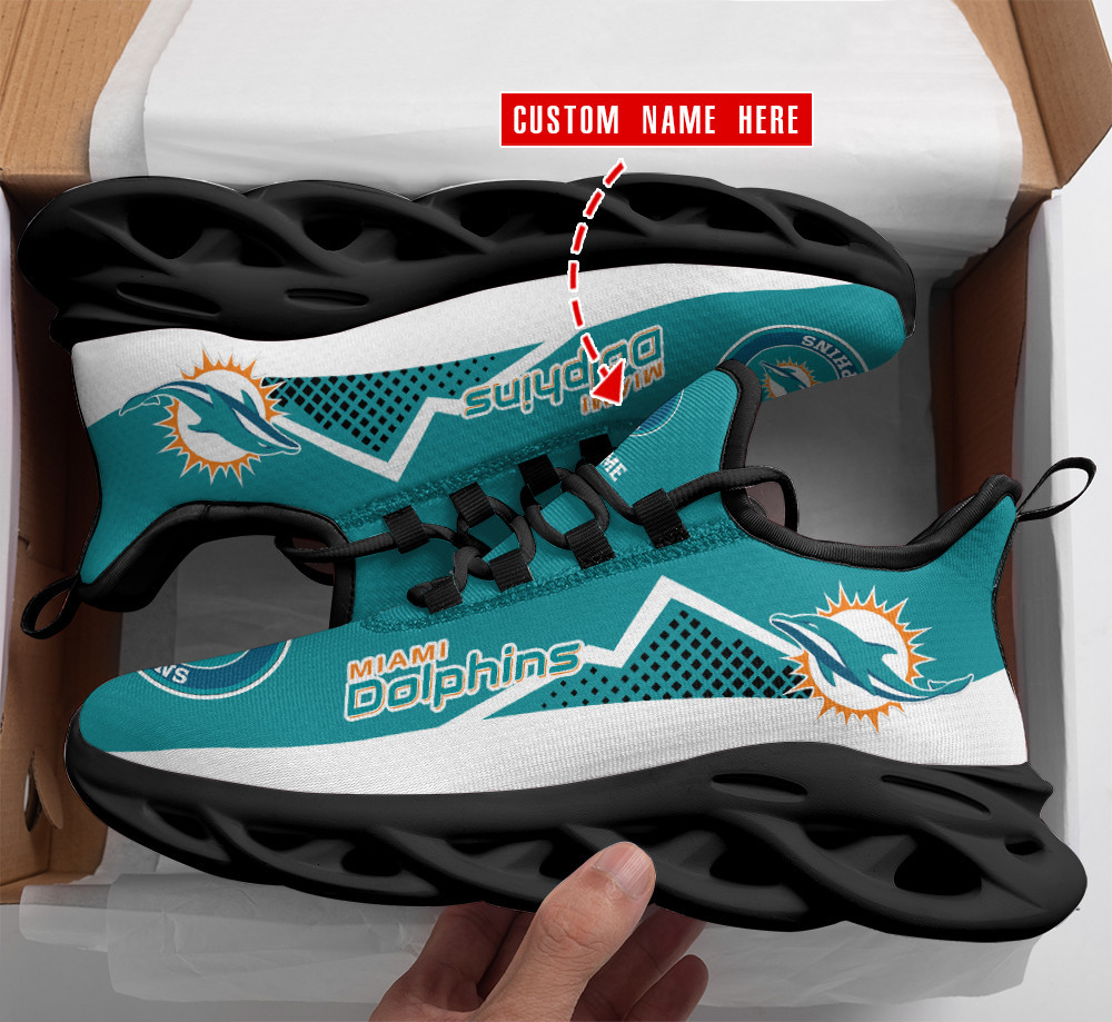 Miami Dolphins Personalized Yezy Running Sneakers Bg505