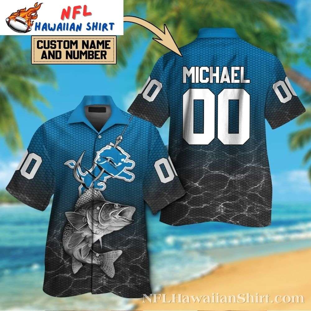 Detroit Lions Deep Sea Fishing Custom Hawaiian Shirt