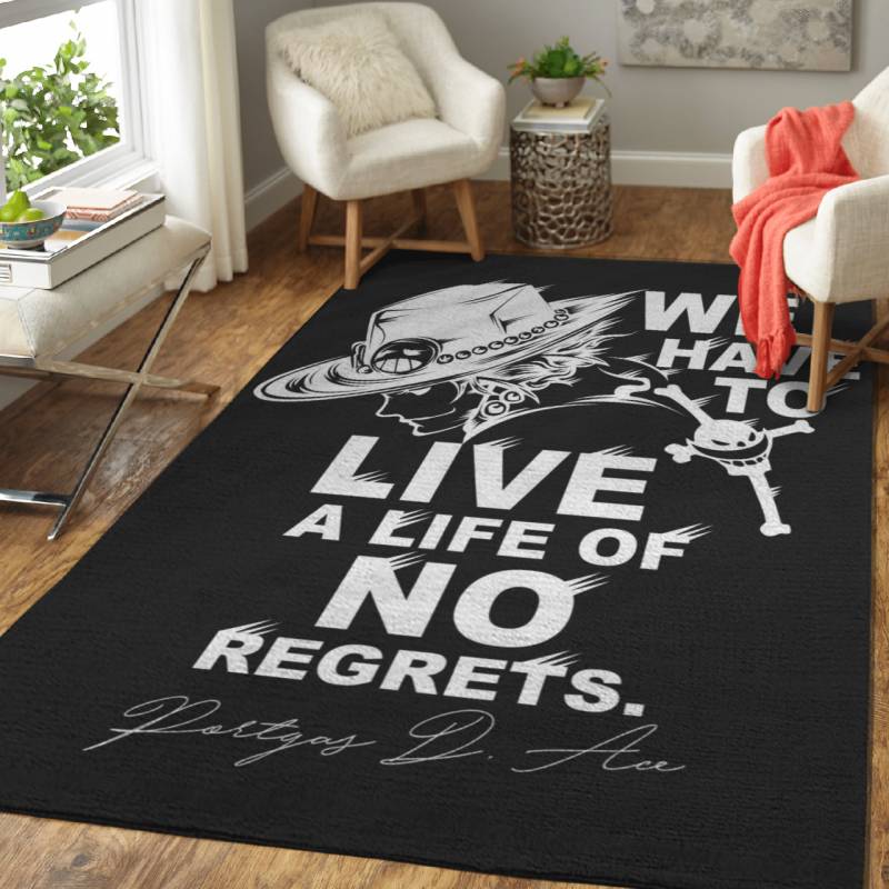 Ace Quotes Life of No Regrets Area Rug – Carpet