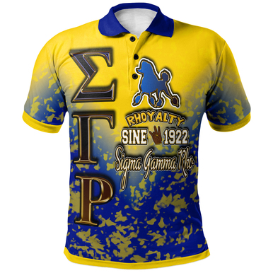 Sigma Gamma Rho Polo Shirt – Custom Sigma Gamma Rho Rhoyalty With Poodle And Hand Sine 1922 Polo Shirt