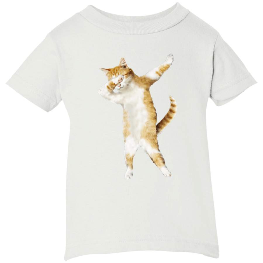 AGR Dabbing Cat Kitten Funny Dab Tee Cool Dance Kitty Infant Short Sleeve T-Shirt