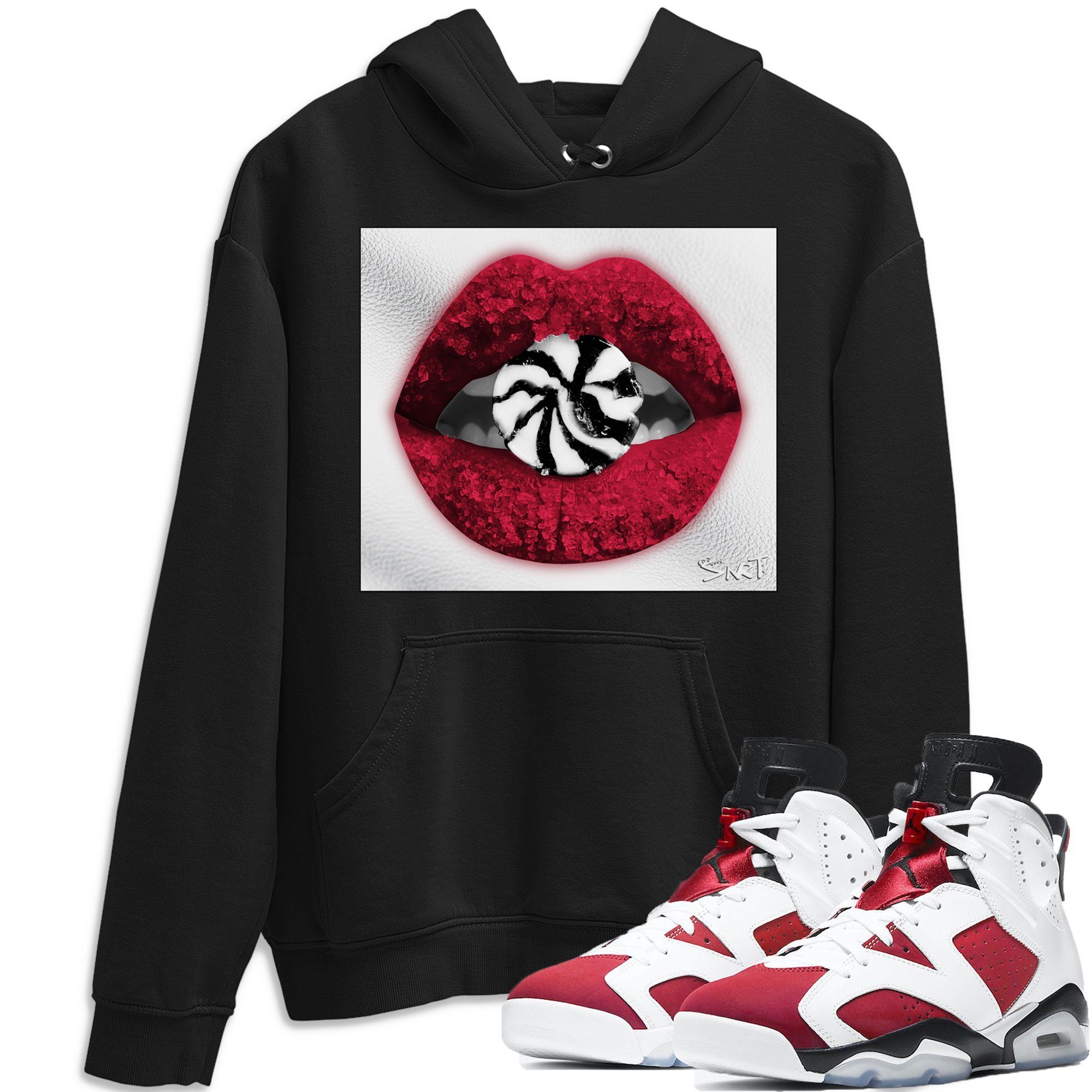 Lips Candy Hoodie – Jordan 6 Carmine