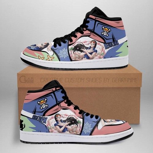 Nico robin jordan sneakers straw hat priates one piece anime shoes fan