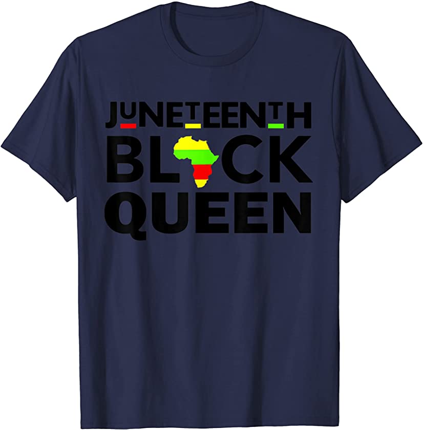 Juneteenth Black Queen Nutritional Facts Woman Girls Mom Fun T-Shirt