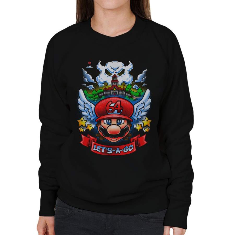 Super Mario 64 Tribute Colour Women’s Sweatshirt