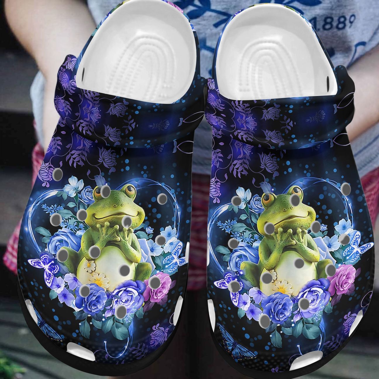 Frog Personalized Clog, Custom Name, Text, Color, Number Fashion Style For Women, Men, Kid, Print 3D Cute Frog