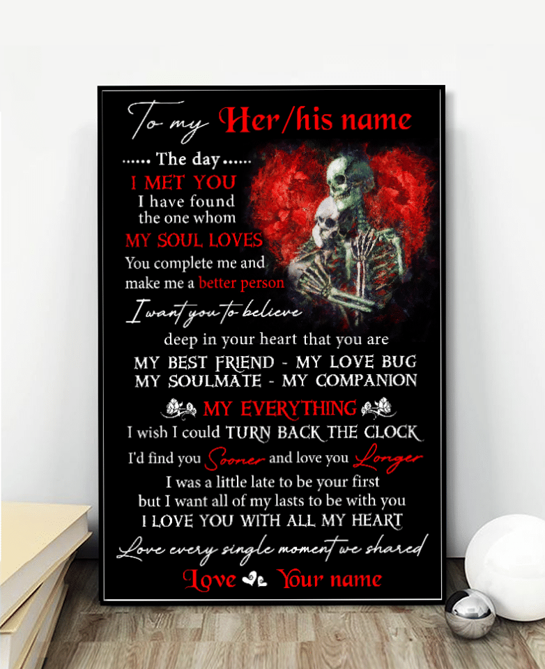 Skull Love Every Single Moment We Shared Custom Poster GG