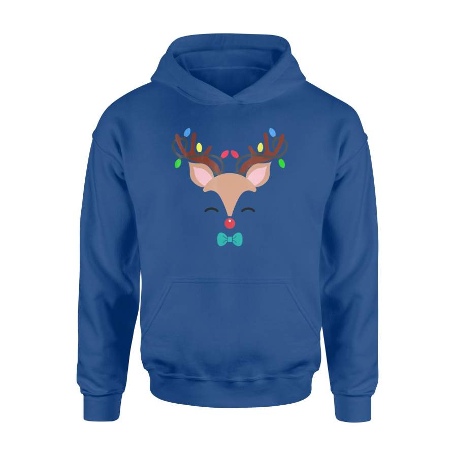 Rudolph Red Nose Reindeer Tshirt Santa Christmas Shirt – Standard Hoodie