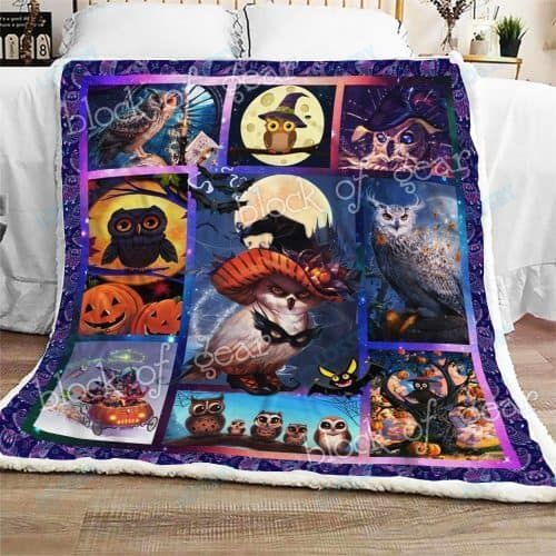 Halloween Owl  Sofa Throw Blanket Lha363 Block Of Gear™