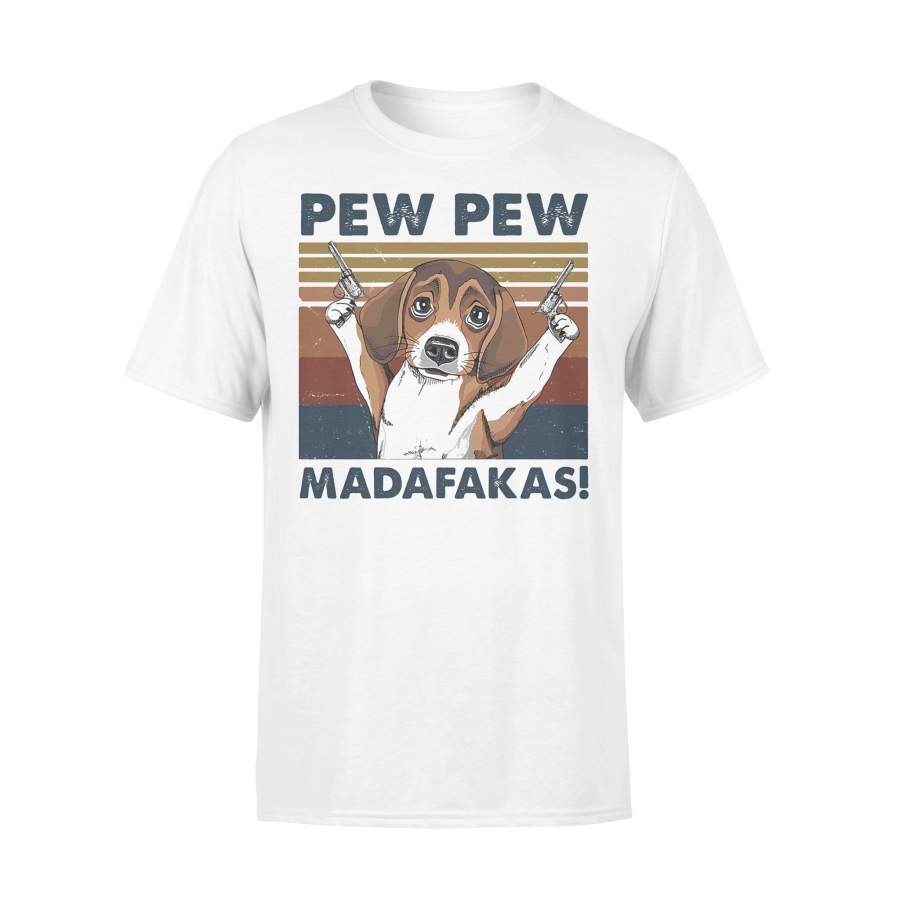 Beagle Pew Pew Madafakas Vintage Retro T-shirt