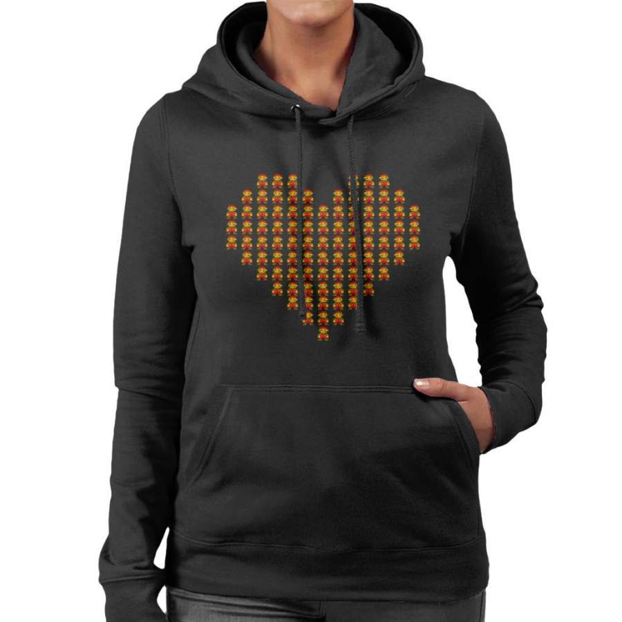 Super Mario Love Heart Women’s Hooded Sweatshirt