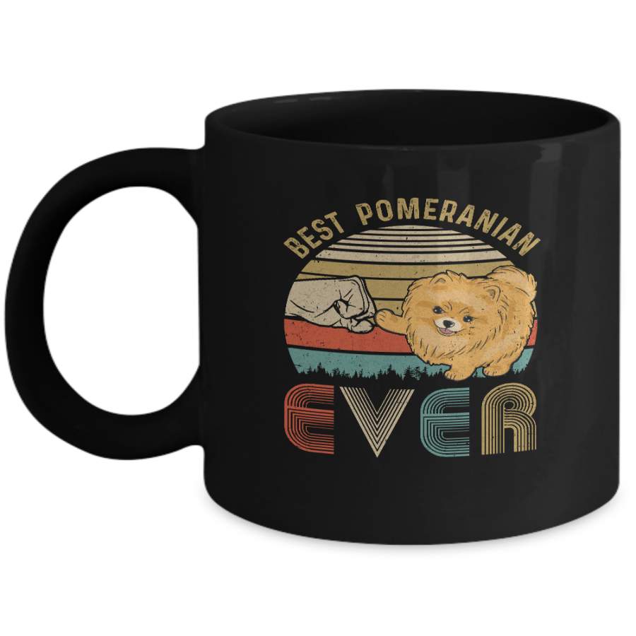 Vintage Best Pomeranian Dad Ever Bump Fit Funny Dad Gifts Mug