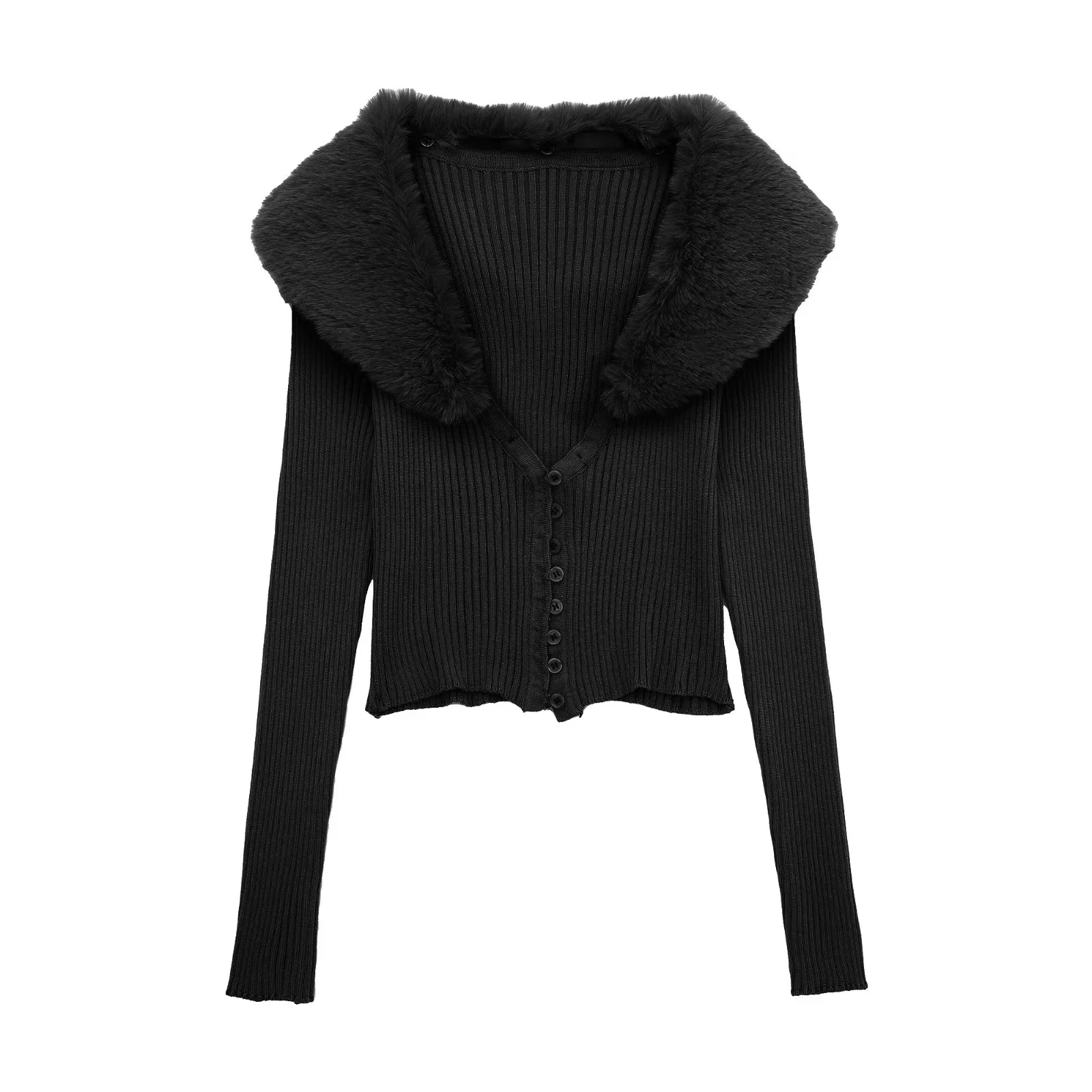 Women’s Sweaters Cardigan Knitwear Sexy Skinny Knitted Top Fashion Elegant Solid Knit Jacket Coat Patchwork zatraf Woman Sweater alx