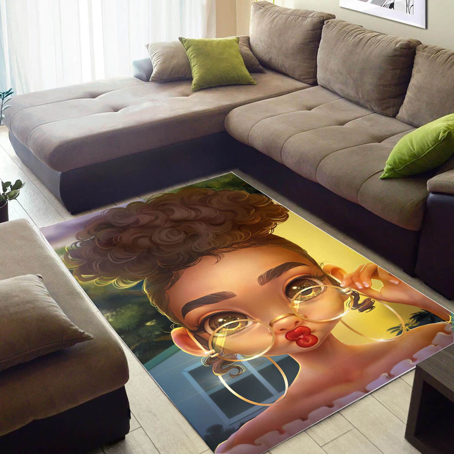 African Rugs Pretty Melanin Girl Carpet African Design Afrocentric Decor Ideas WBG37836