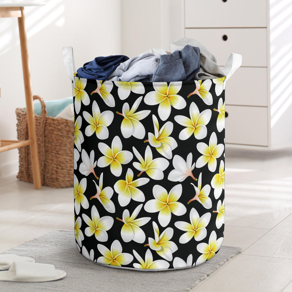 Yellow Plumeria Hawaii Flowers Laundry Basket Ha13342