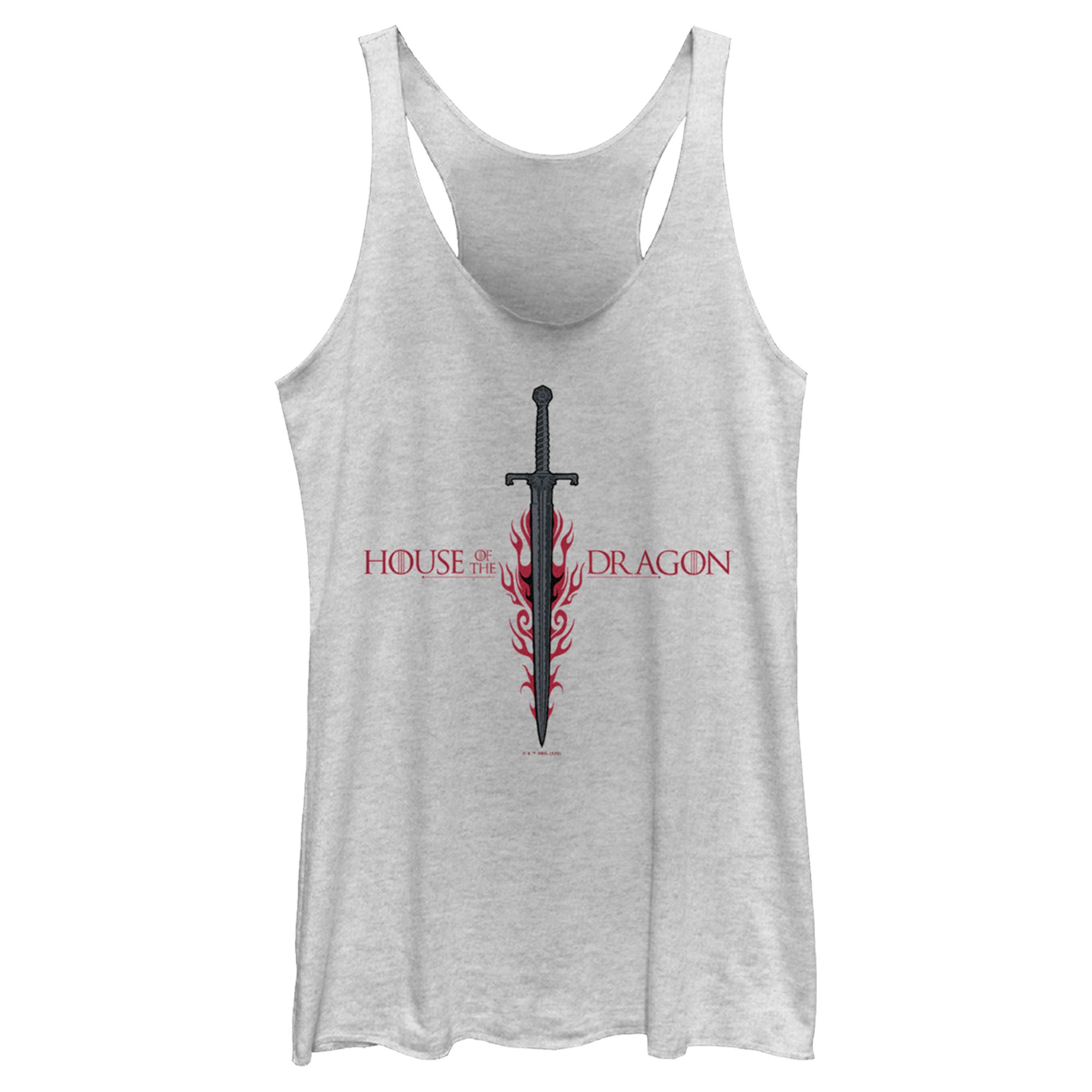 Women’S Game Of Thrones: House Of The Dragon Flaming Sword Logo Racerback Tank Top