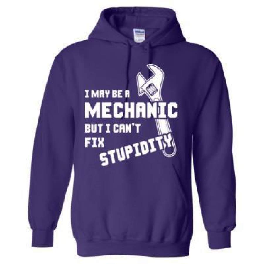 AGR I May Be A Mechanic But I Cannot Fix Stupidity – Heavy Blend™ Hooded Sweatshirt