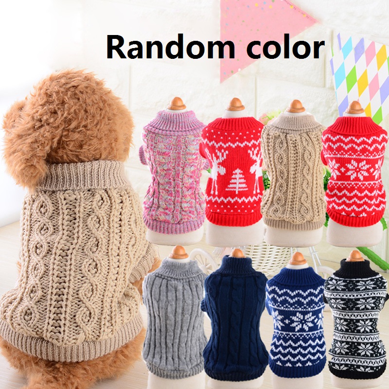 Winter Dog Coat Sweater Christmas Clothes Warm Soft Knitting Pet Dog Vest Sweater For Small Medium Dogs Chihuahua Yorkshire alx