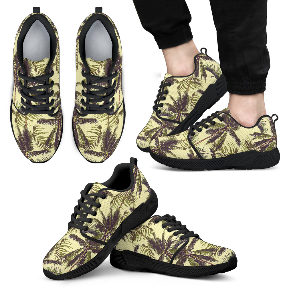 Vintage Palm Tree Pattern Print Men’S Athletic Shoes