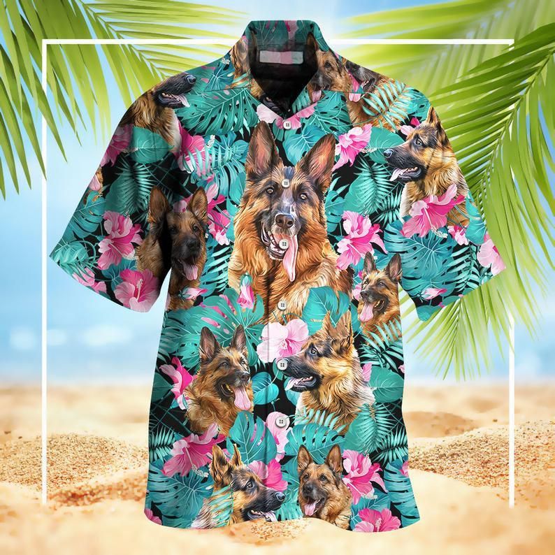 German Shepherd Multicolor Amazing Design Hawaii Shirt Ha7393