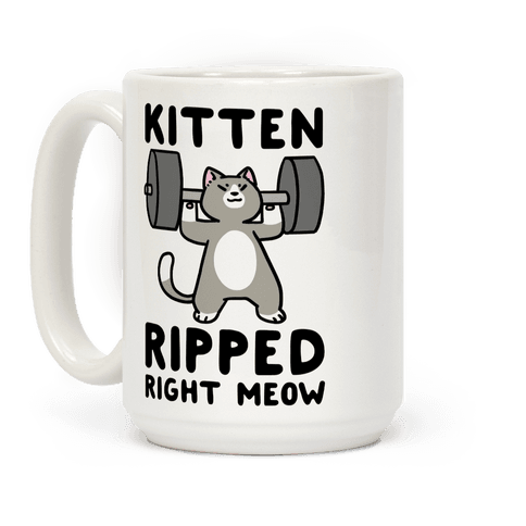 Kitten Ripped Right Meow Coffee Mug