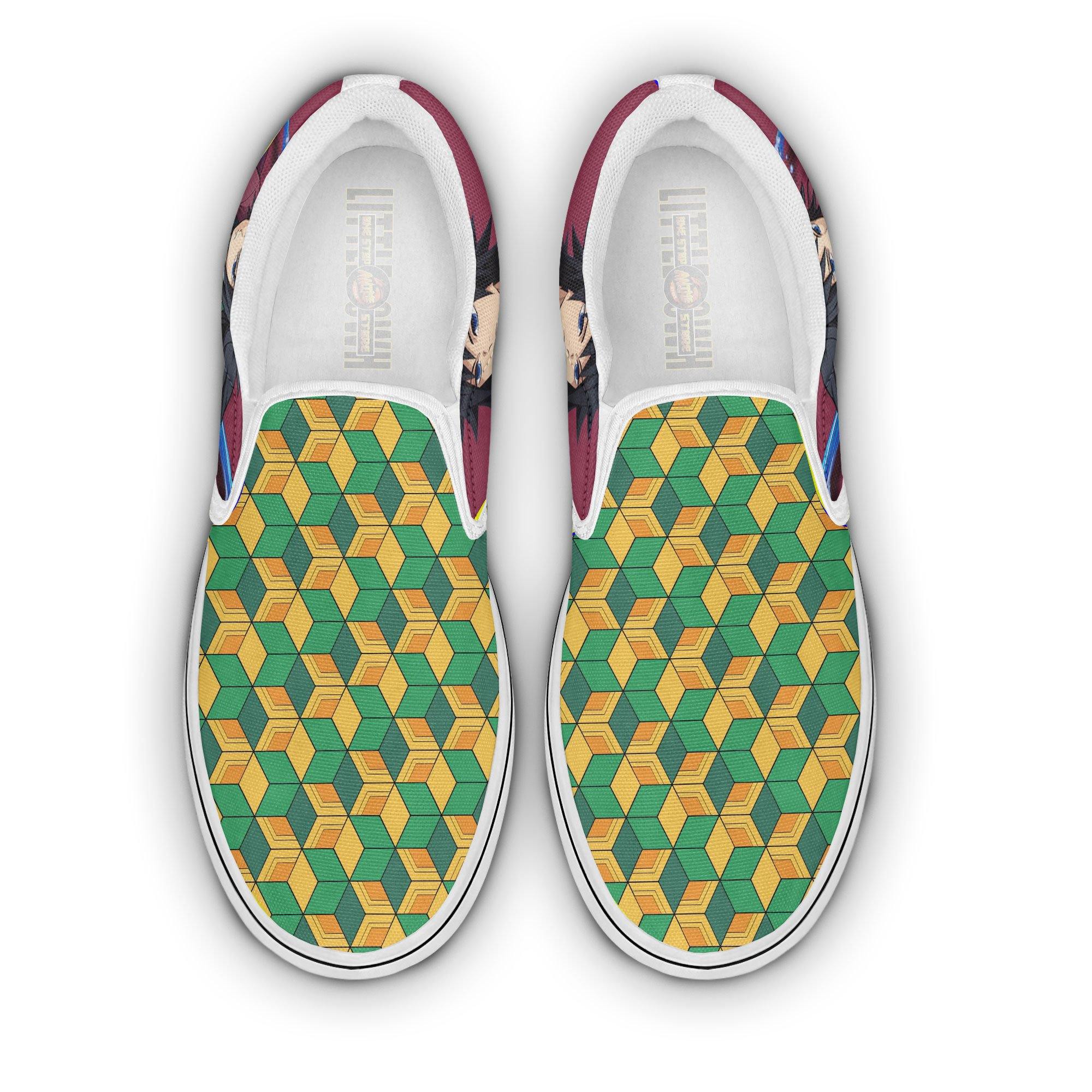 Giyuu Tomioka Custom Demon Slayers Shoes Anime Sneakers Classic Slip On - Safecheckoutnow Fashion