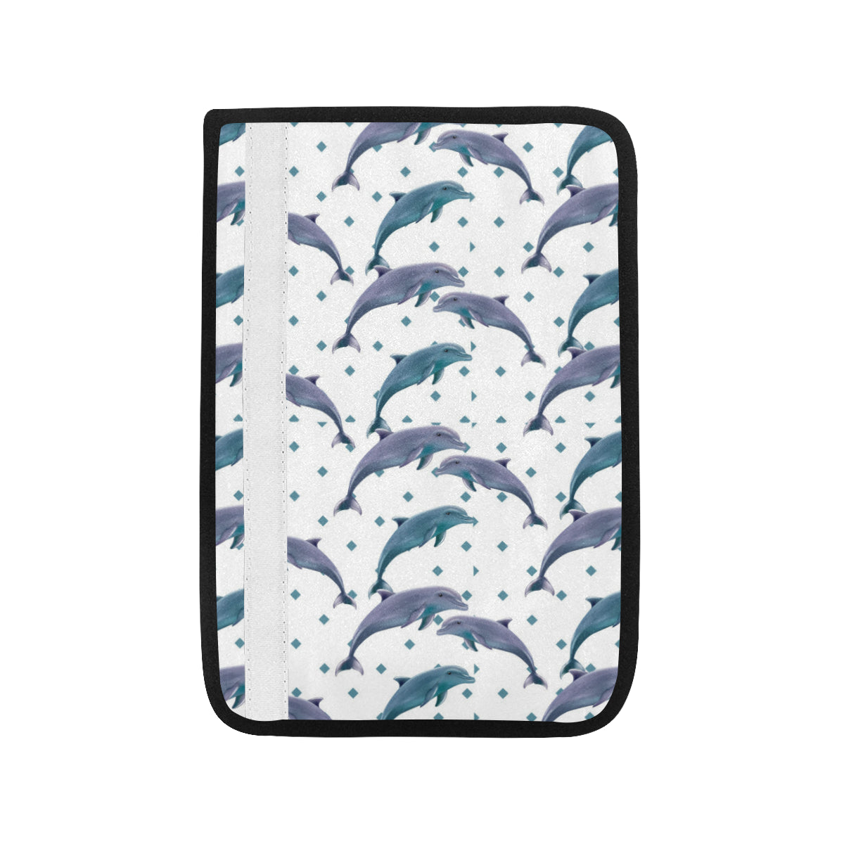 Dolphins Pattern Dotted Background Car Seat Belt Cover