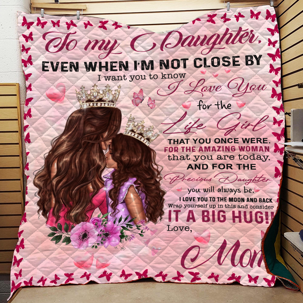 To My Daughter Little Girl Quilt