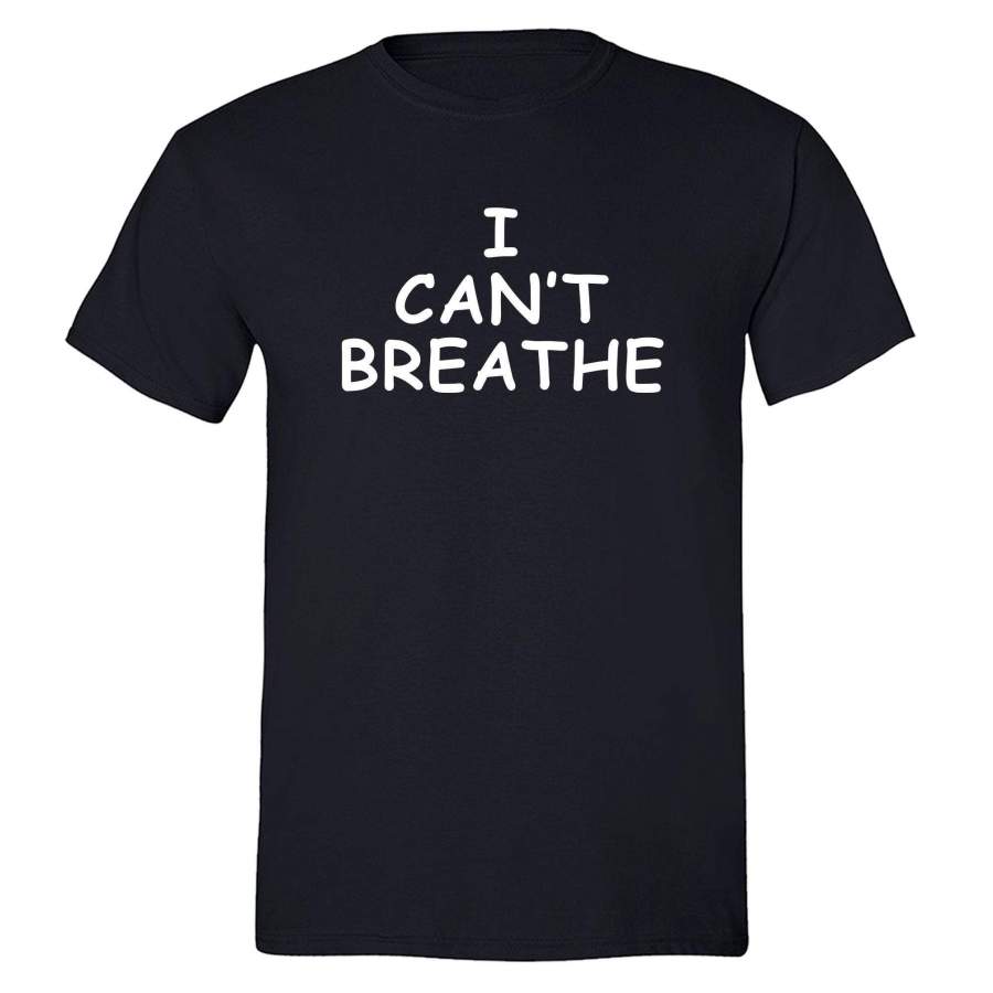 XtraFly Apparel Men’s I can’t Breathe Black Lives Matter BLM America Crewneck Short Sleeve T-Shirt