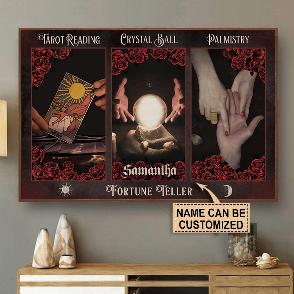 Aeticon Gifts Personalized Tarot Crystal Ball Palmistry Fortune Teller Canvas Mom Dad Gift Home Decor