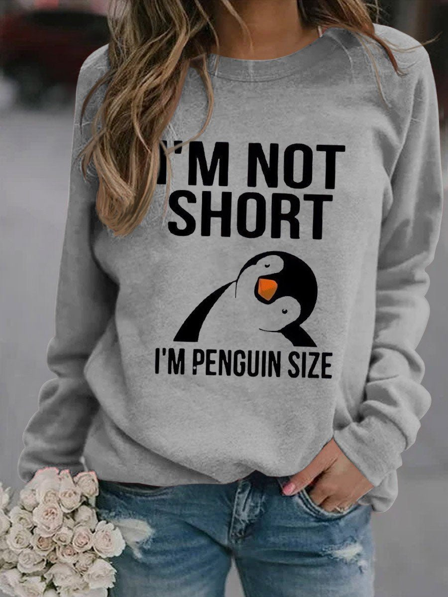 Women’S Funny Penguin Long Sleeve Sweatshirt