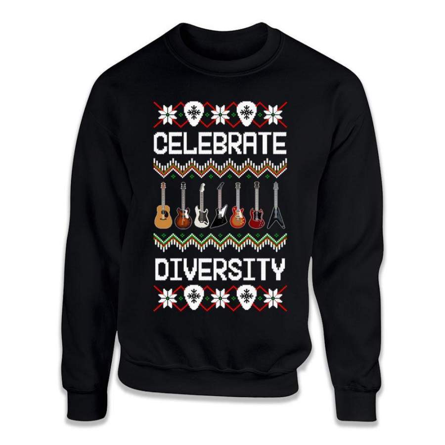 Celebrate Diversity Guitar Ugly Sweater – ILA-41 T Shirt – T Shirt