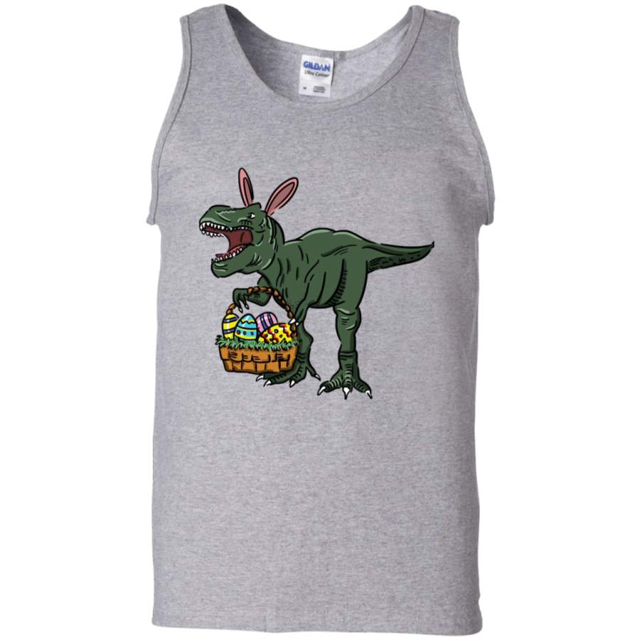 AGR Easter t-shirt dinosaur in bunny ears. Easter egg basket, Easter T-Shirt, Happy Family Easter Tee Gift Idea Mens Tank Top