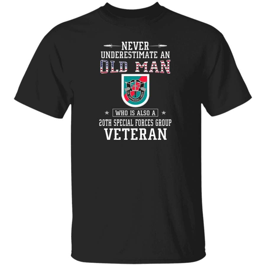 Never Underestimate a 20th Special Forces Group Veteran Shirt Veterans Day Christmas Gift Mug