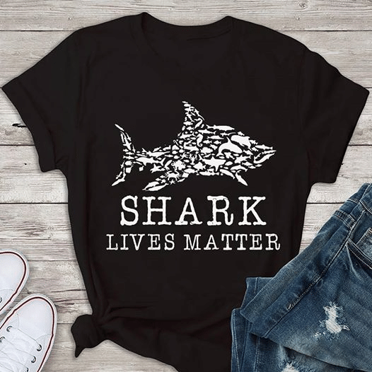 Shark Lover Shark Lives Matter T Shirt Hoodie Sweater  Size S-5Xl