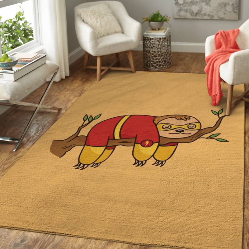 SUPERHERO SLOTH DESIGN – Animals Art Area Rug Carpet