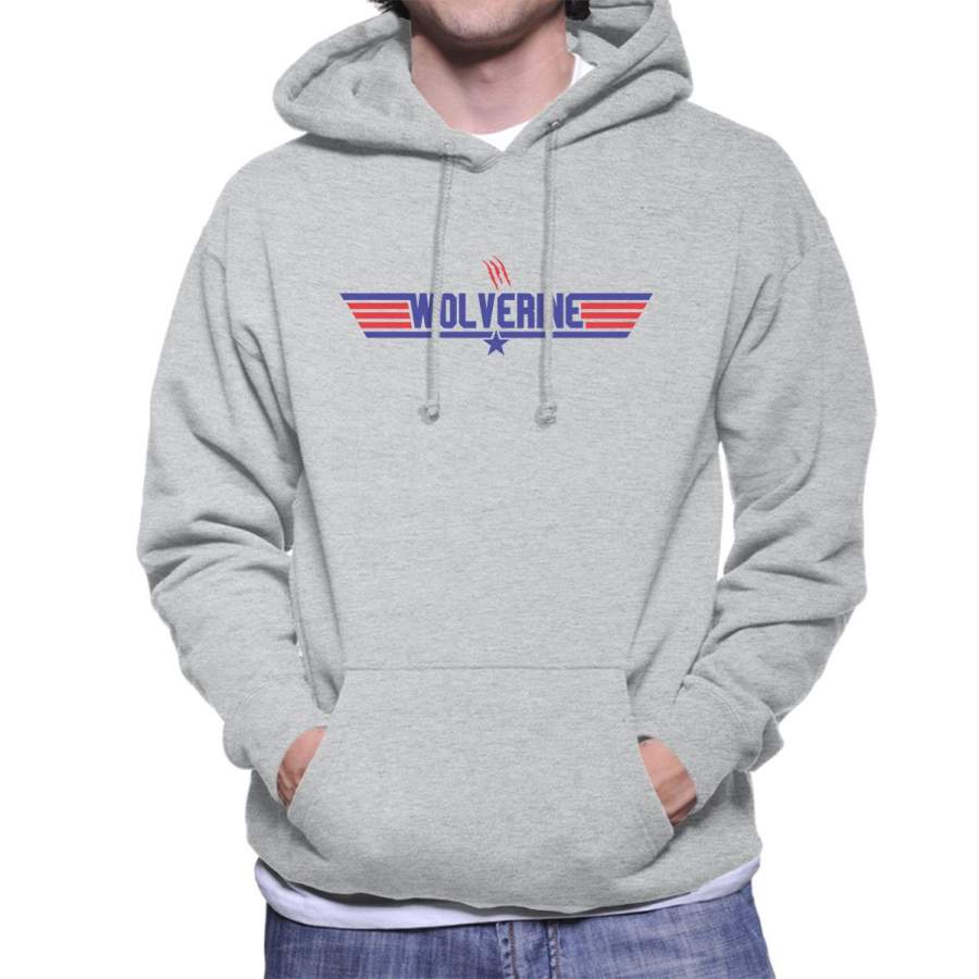 Top Gun Logo Wolverine X Men Men’s Hooded Sweatshirt