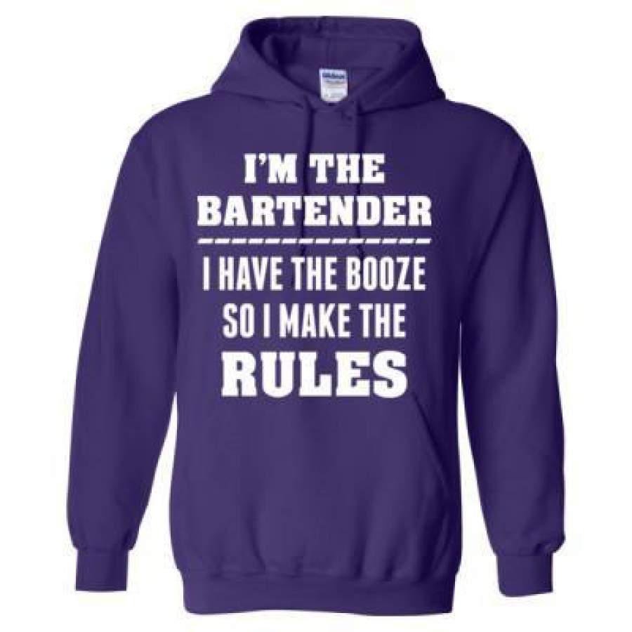 AGR I Am The Bartender I Have The Booze So I Make The Rules – Heavy Blend™ Hooded Sweatshirt