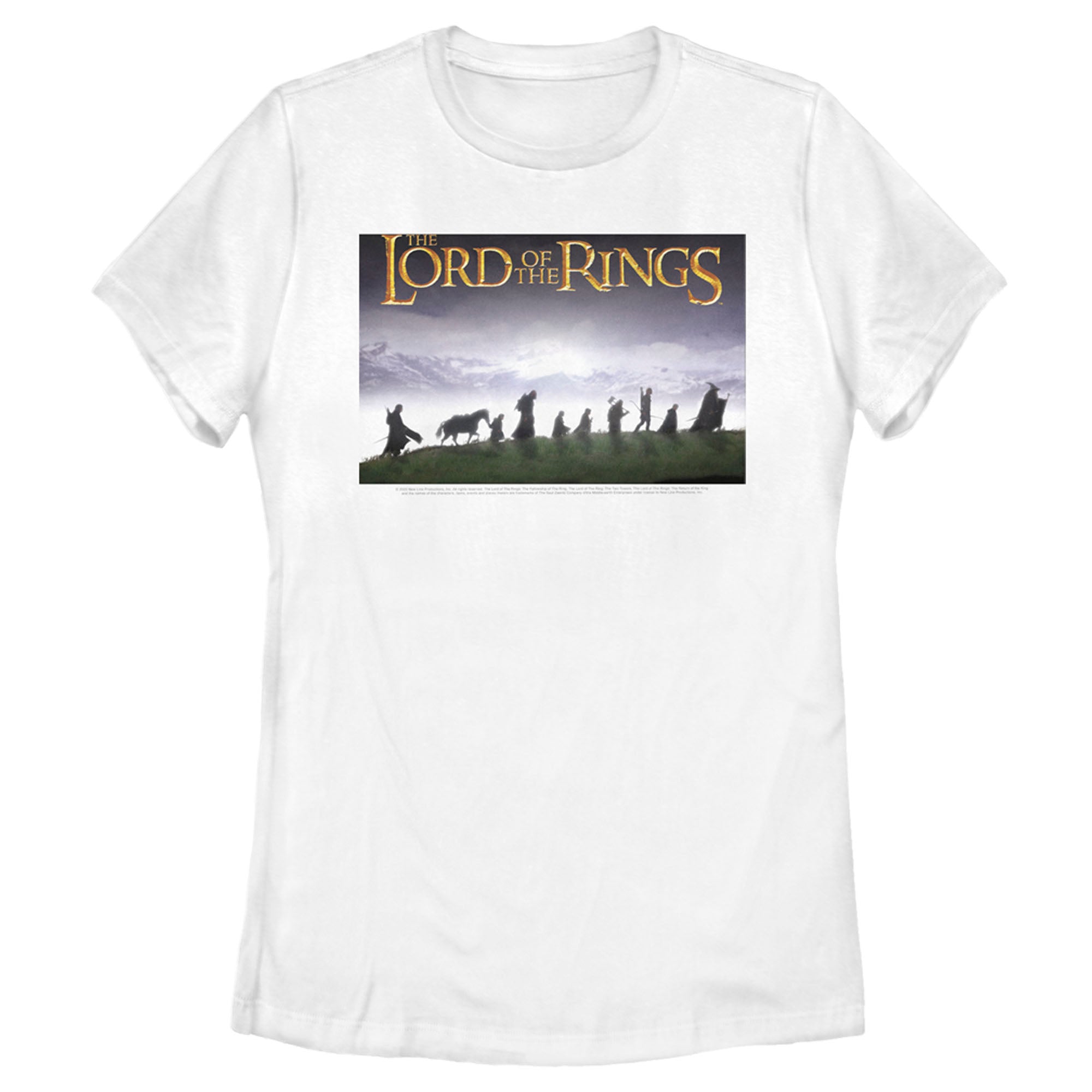 The Lord Of The Rings Women’S Fellowship Of The Ring Movie Poster  T-Shirt