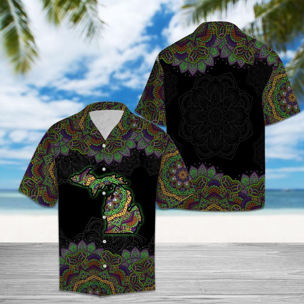 Beautiful Michigan Aloha Hawaiian Shirt Colorful Short Sleeve Summer Beach Casual Shirt For Men And Women