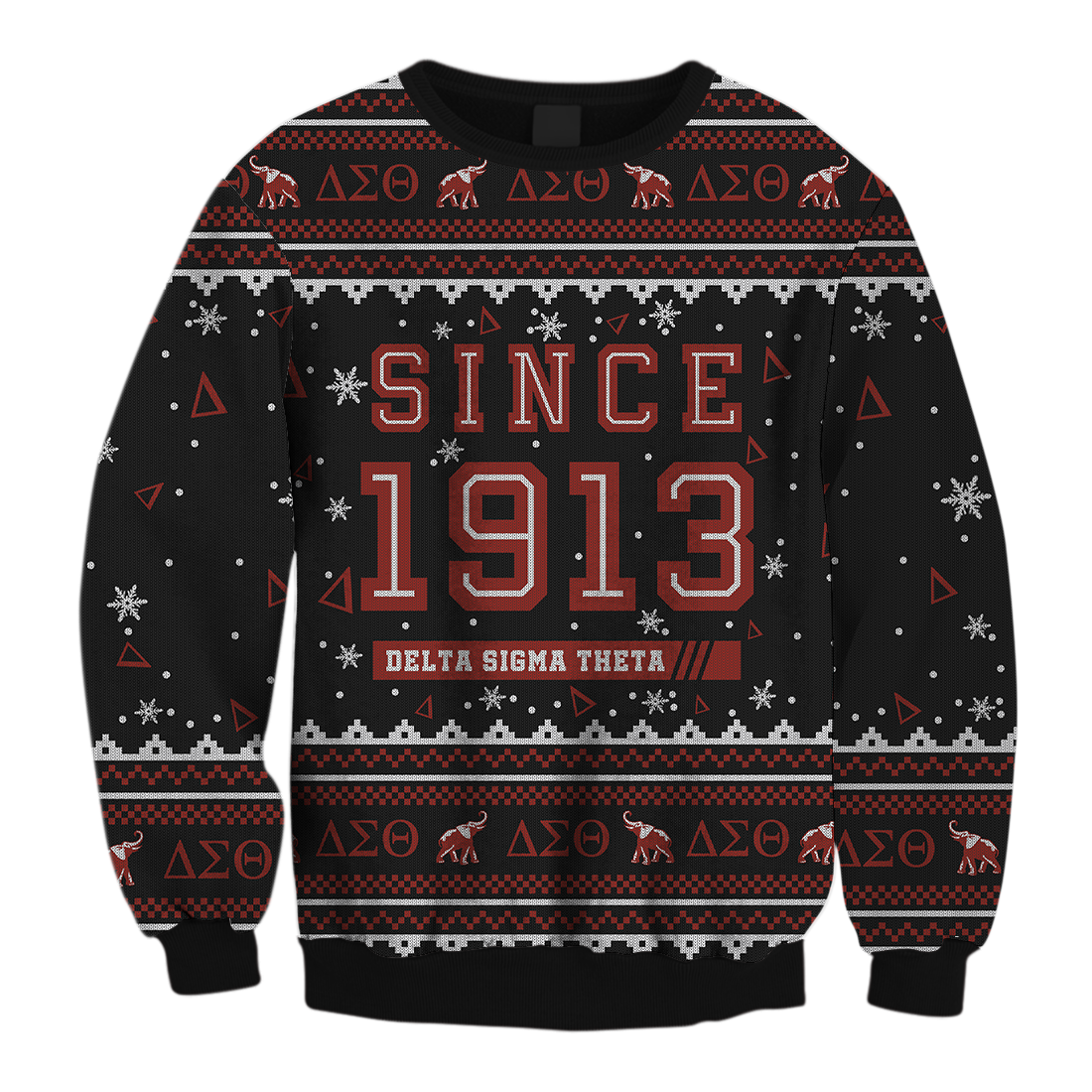 Greek Life Sweatshirt – Lux Delta Sigma Theta Since 1913 Christmas Crewneck Sweatshirt J5