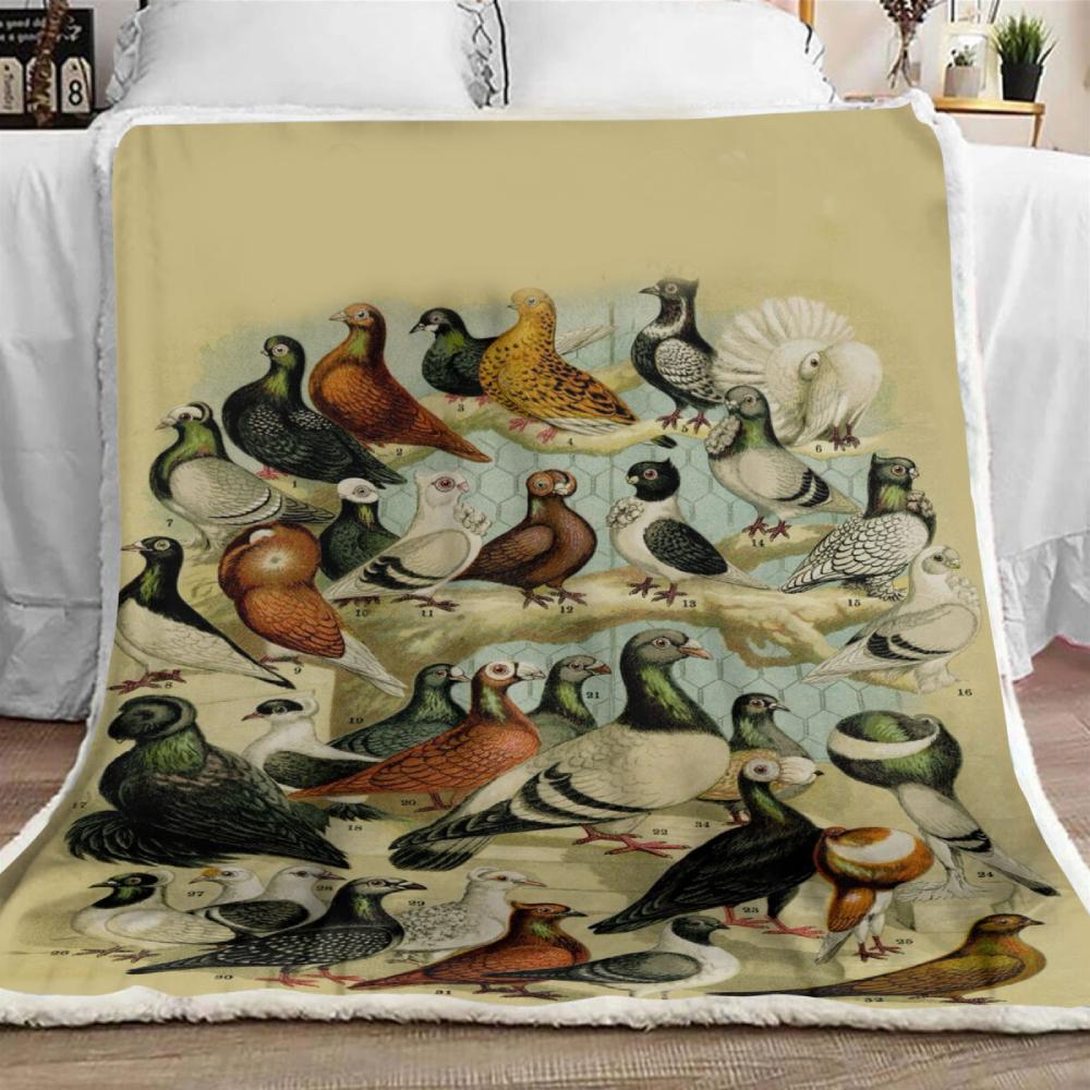 Animal Cute Pigeon Fleece Blanket Family Gift Home Decor Bedding Couch Sofa Soft And Comfy Cozy Cute Blanket