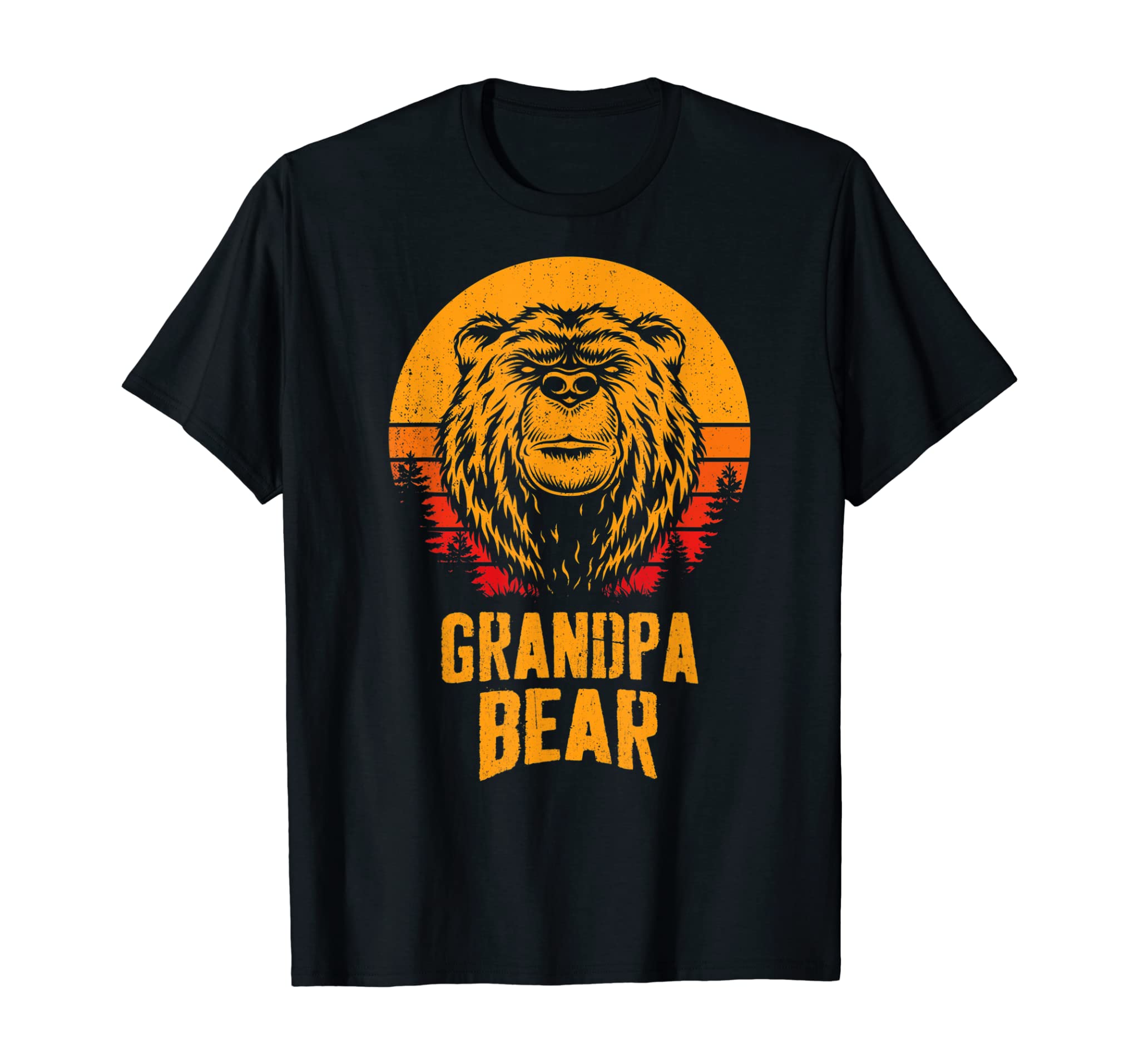 Mens Grandpa Bear TShirt Funny Fathers Day Shirt Matching Gift