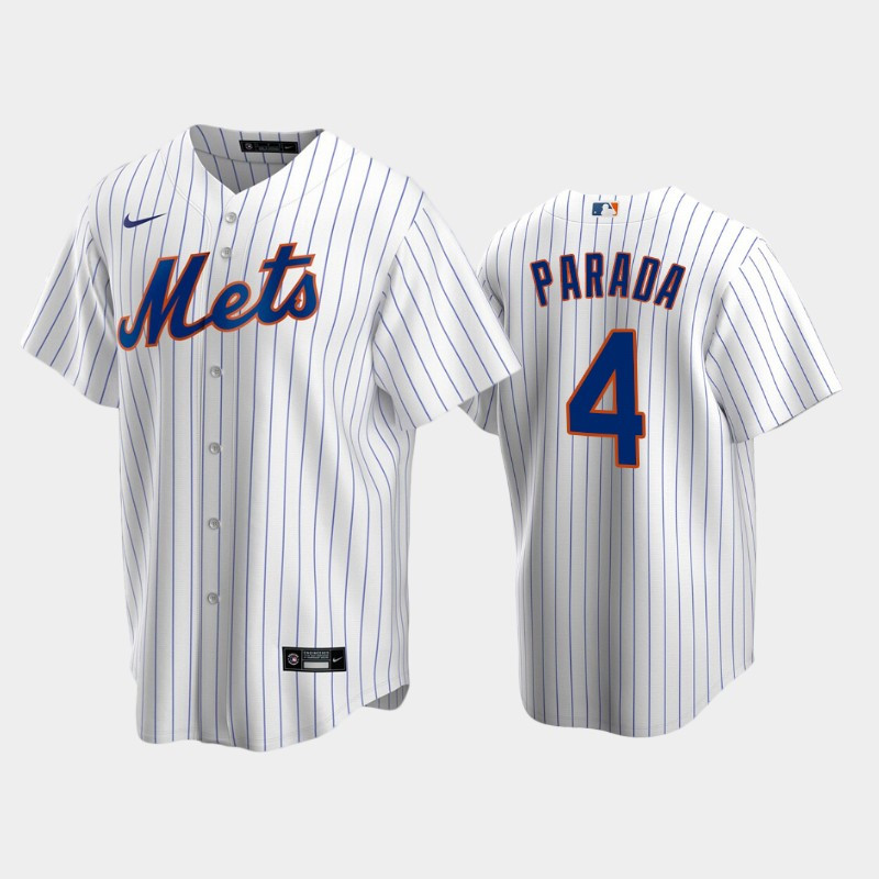 2022-23 Draft New York Mets Kevin Parada 4 White Home Jersey